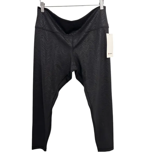 Lululemon Align High-Rise Pant Size 18 Aqueous Emboss Black 28" NWT - Image 6