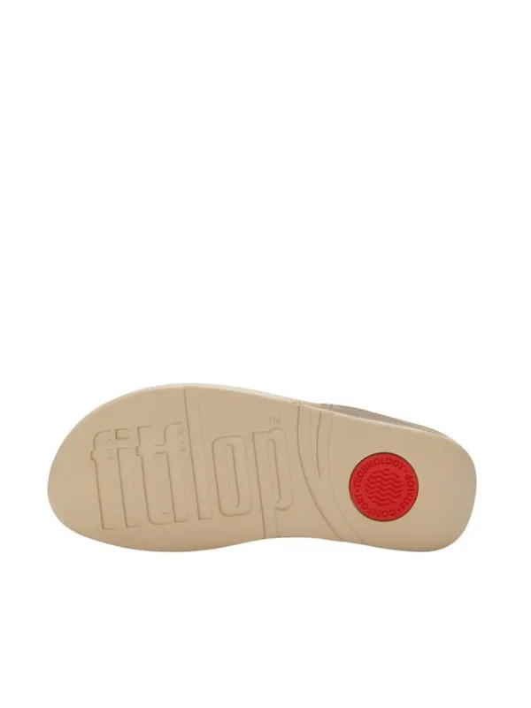 Fitflop Womens F-Mode Bejewelled Toe-Post Slip-On Thong Sandals Platino Gold 10M - Image 14
