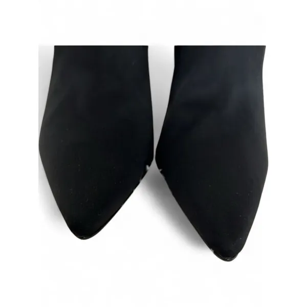 Good American Black Neoprene Pointed Toe Stiletto‎ Chelsea Boot Gold Heel Cap 11.5 NEW - Image 5