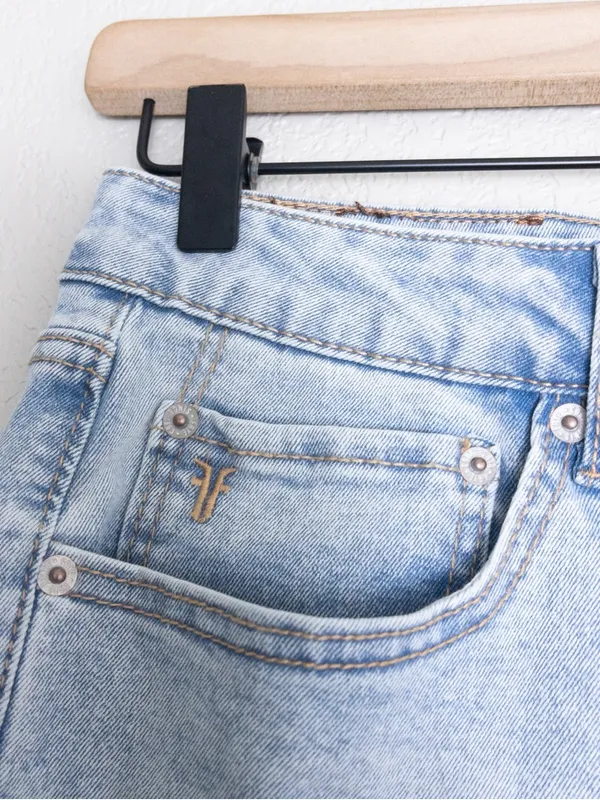 FRYE Light Wash High Rise Straight Leg Jeans 10 Blue 30 - Image 5