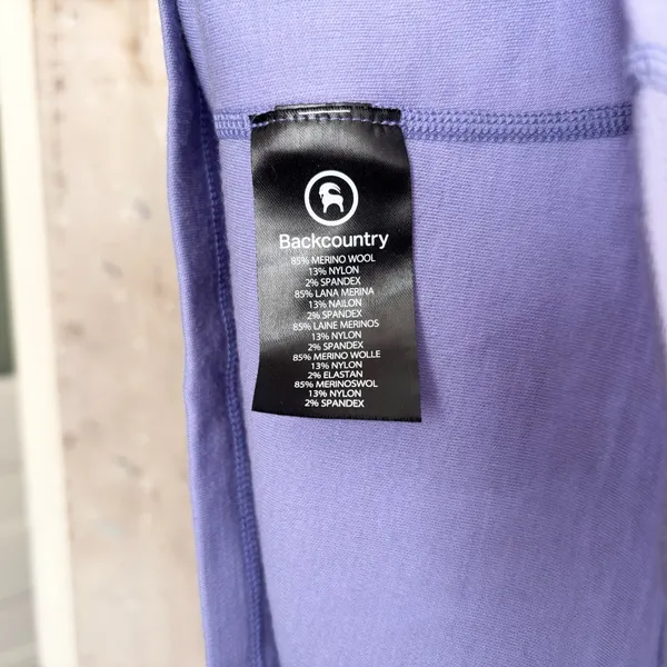 Backcountry Wool Blend 1/4 Zip Base Layer Purple - Image 4