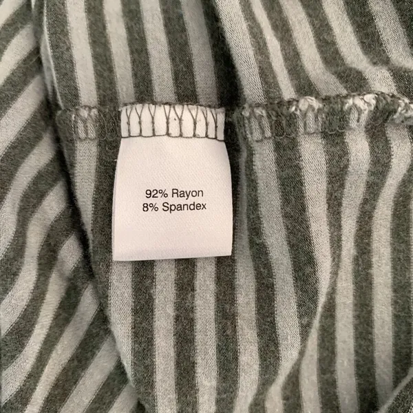 Threads Medium Striped Top Green Gray Relaxed Fit‎ Casual Basic - Image 6