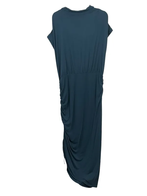 Anthropologie Ruched Cowl Neck Cap Sleeve Midi Dress Womens XL - Image 3