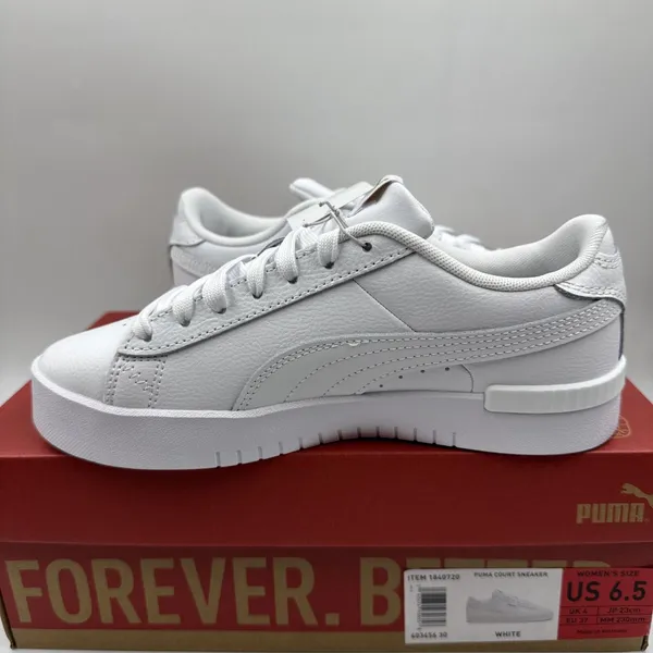 PUMA Court Sneaker, White, Women's Casual Low Top Leather Shoes Size 6.5 New - Image 10