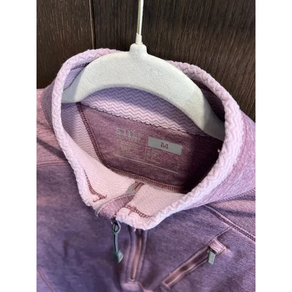 5.11 Tactical Sweater Womens‎ Medium Glacier Half Zip Pullover Fleece purple - Image 2