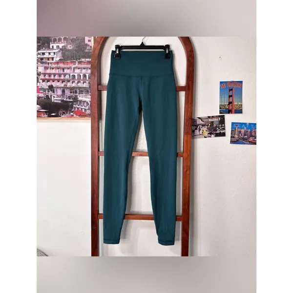 Lululemon Wunder Train High-Rise Leggings Tights 28" Green Jasper - Image 3