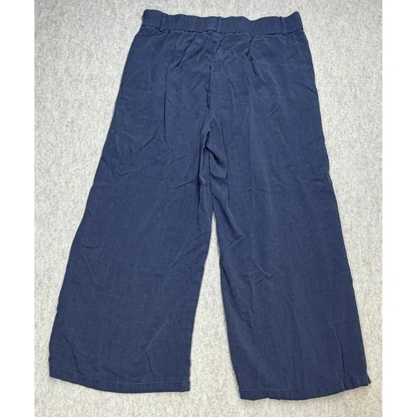 Wide Leg Pants Womens 2XL Navy Blue Dokotoo Ankle Crop Boho Coastal Grandma - Image 2