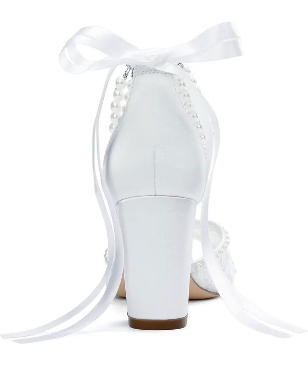 Pearl bridal heels White Size 8 - Image 2