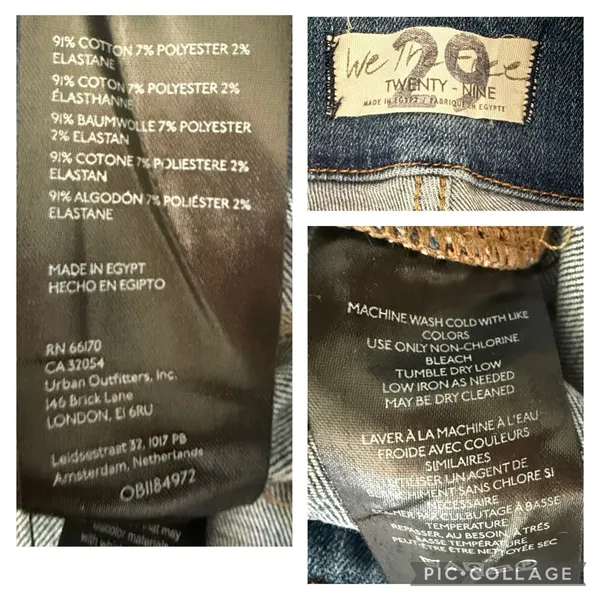 We The Free People 29 X 33 Jayde Flare Blue Jeans Boho 60s Retro Disco OB1184972 - Image 11