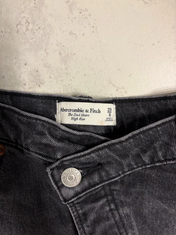 Abercrombie & Fitch Black Denim Jean Shorts - Image 3
