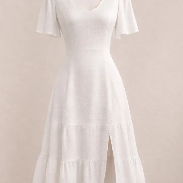 White Coastal Cowgirl Angel Fairy Maxi Dress Cotton Cottagecore‎ Coquette Boho - Image 2
