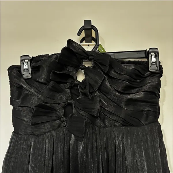 Petal & Pup Mila Black Strapless Dress with Bow & Cutout Detail - Image 4