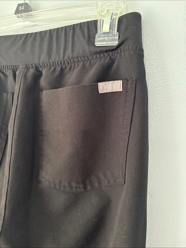 FIGS Zamora Jogger Scrub Pants Black Technical Collection XS Healthcare Nurse - Image 6