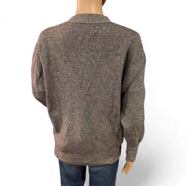 Abercrombie & Fitch Grey Crew Neck Sweater Size Medium Oversized Split Hem - Image 4