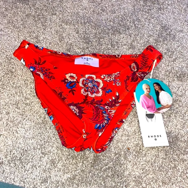 Rhode swim bikini bottoms red and blue size XS new - Image 2