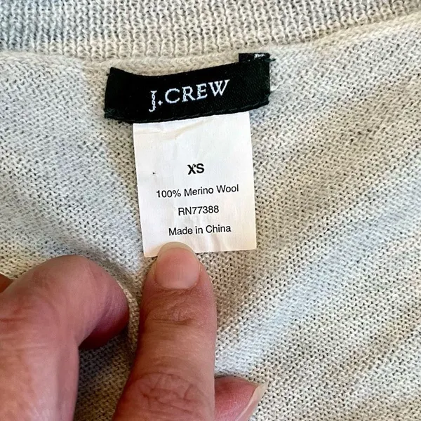 J. Crew Merino Wool Button Up Tunic Cardigan XS - Image 7