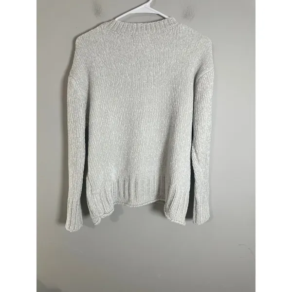 Cynthia Rowley Womens‎ Chenille Knit Crew Neck Sweater Cream Off White Large NWT - Image 6