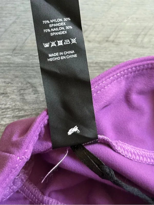 Alphalete Dip Back Mid Rise Leggings NEW Small Purple Noir - Image 8
