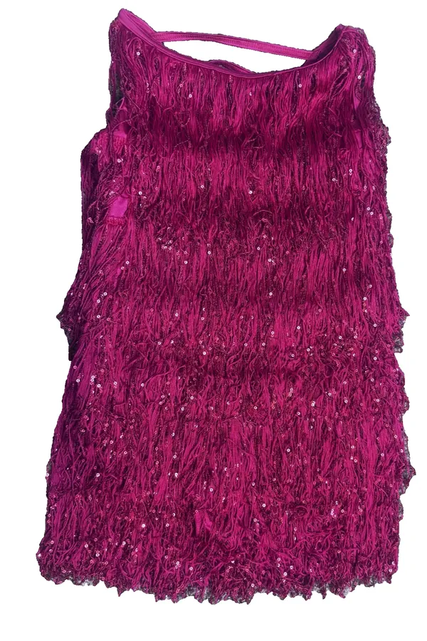 Dance Costume Small Adult Red Weissman 13323 Jazz Sequin fringe showgirl Vamp - Image 2
