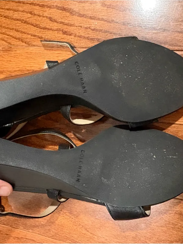 Cole Haan Black Strappy Ankle-Heel Sandals - Image 2