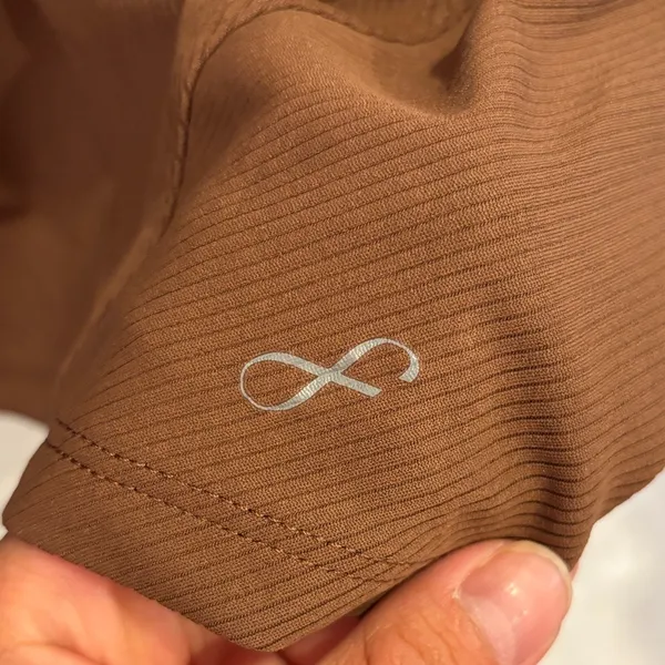 Freely Ribbed Performance Long Sleeve Top Brown XL Athleisure - Image 3