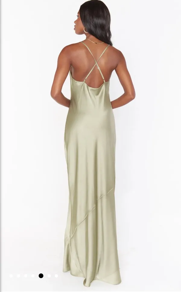 Show Me Your Mumu Tuscany Slip Dress Moss Green - Image 2