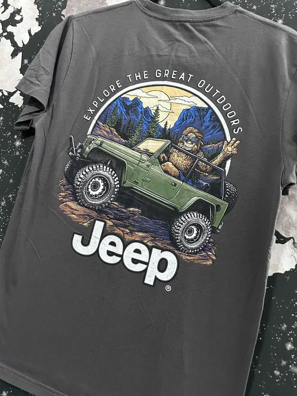 Jeep Trucks Bigfoot Sasquatch Graphic Shirt - Image 2