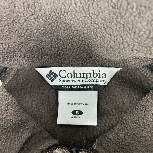 Columbia Jacket Women's Small Brown Full Zip Fleece Zip Pockets‎ Outdoor Ladies - Image 3