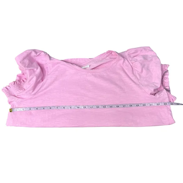 Jane & Delancey Womens Pink Top 2X 100% Cotton Stretch Smocked Minimalist Casual - Image 9