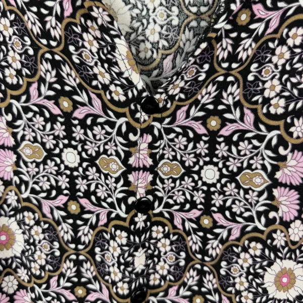 Cato Floral Medallion Blouse Size 18/20W Black Multicolor Boho Lightweight Comfy - Image 2