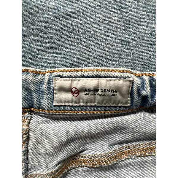 AG Adriano Goldschmied Etta High Waisted Wide Leg Blue Jeans Light Wash - Image 4