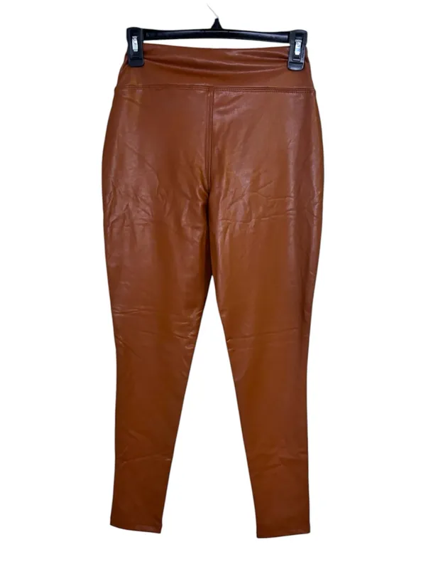 GB Gianni Bini Brown Faux Leather High-Waist Leggings Size Small NWT - Image 2