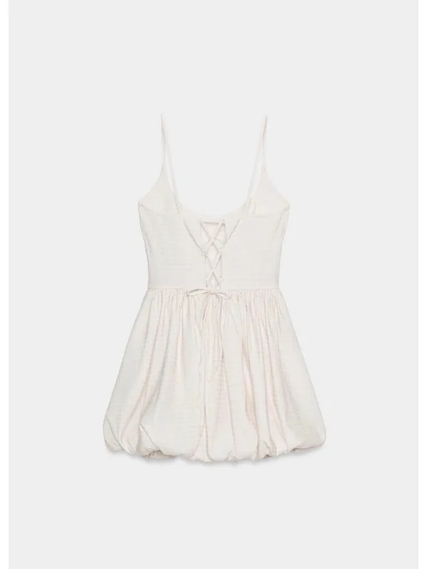 ZARA Gingham Balloon Mini Dress - Image 5