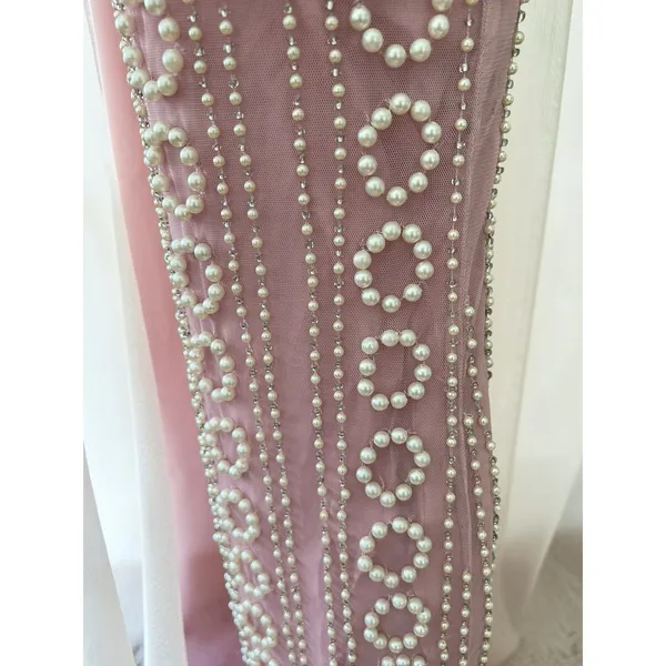 LPA Lelia beaded Mini dress bubble pink Size M - Image 9