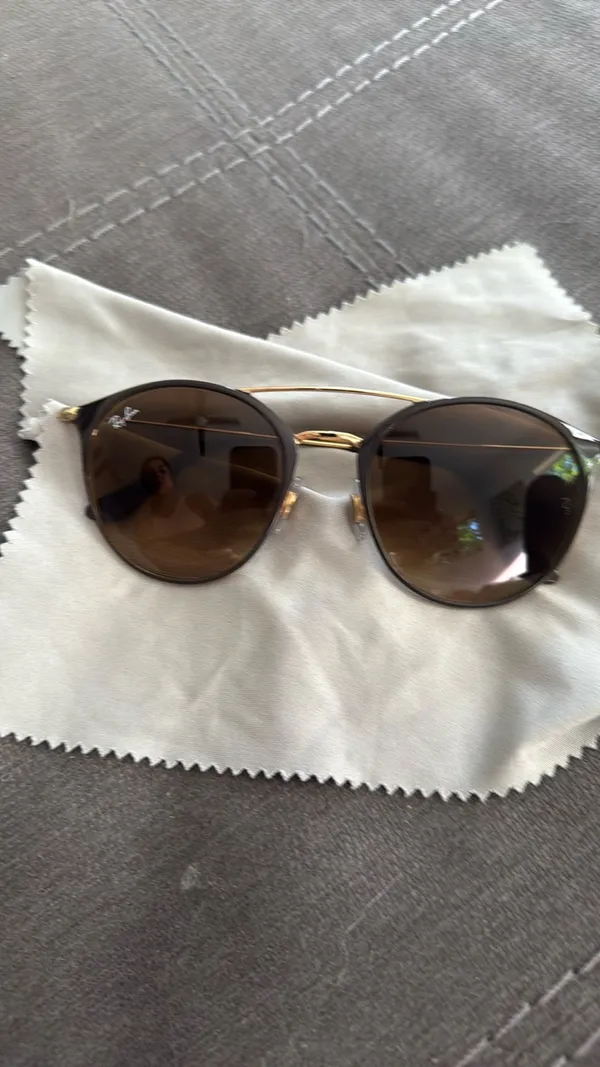 Ray-Ban Black and Gold Sunglasses: RB3546 - Image 8