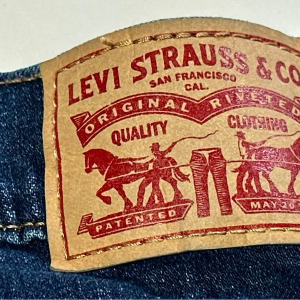 Levi's Dark Blue Jean Shorts - Image 3