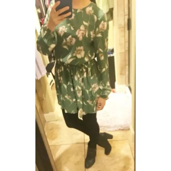 ✨HP✨Flower Print Lantern Sleeve Drop Waist Dress✨ - Image 8
