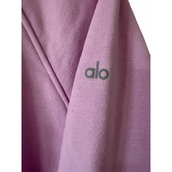 Aloha Island ALO Yoga Heavy Weight Free Time Crew Neck Pullover Sugarplum Pink Women's Small? - Image 7