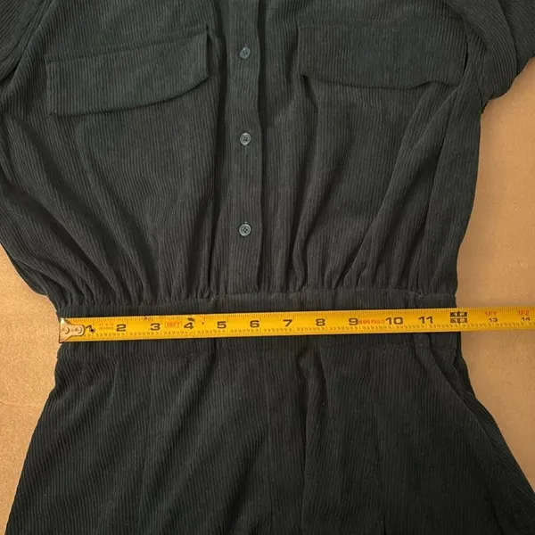 CIDER Solid Collar Mini Dress XS Dark Teal NEW Fall Academia Classic Preppy Boho - Image 6