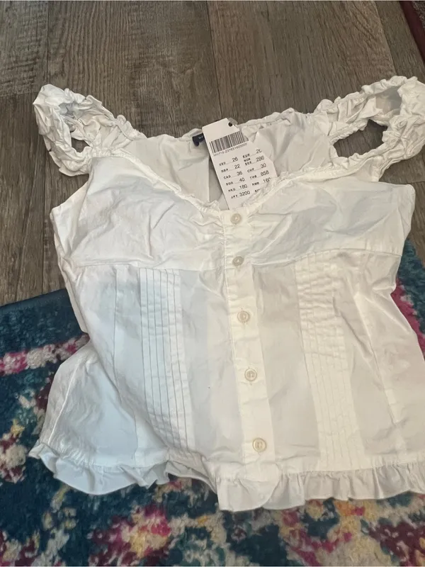 NWT Brandy Melville white Elena top small - Image 3