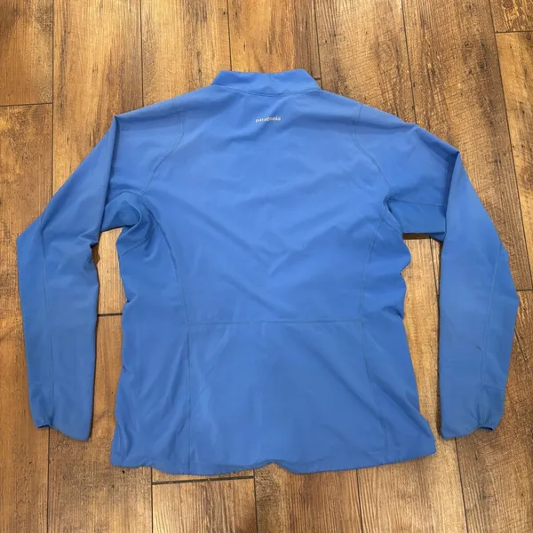 Patagonia Full Zip Lightweight Softshell Jacket Coat Women’s XL Blue Running - Image 6