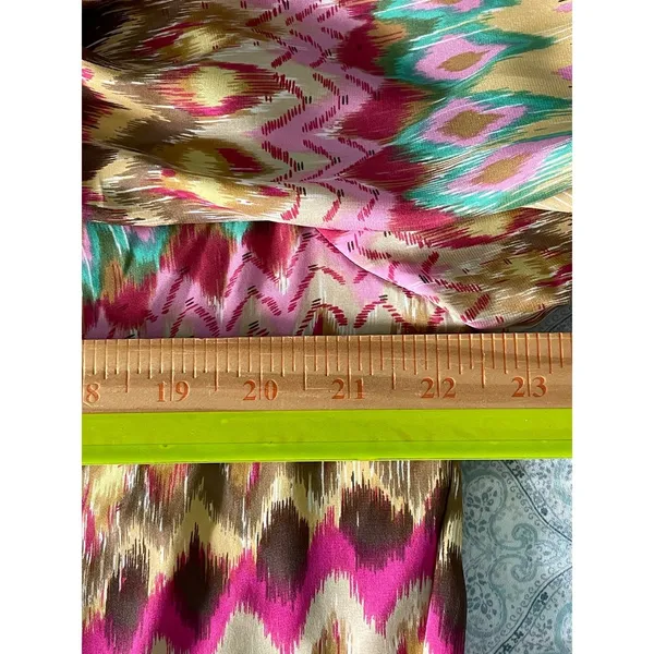 Haute Hippie Silk Crossover Draped Front Top Multicolor Batik Pattern Size Large - Image 9