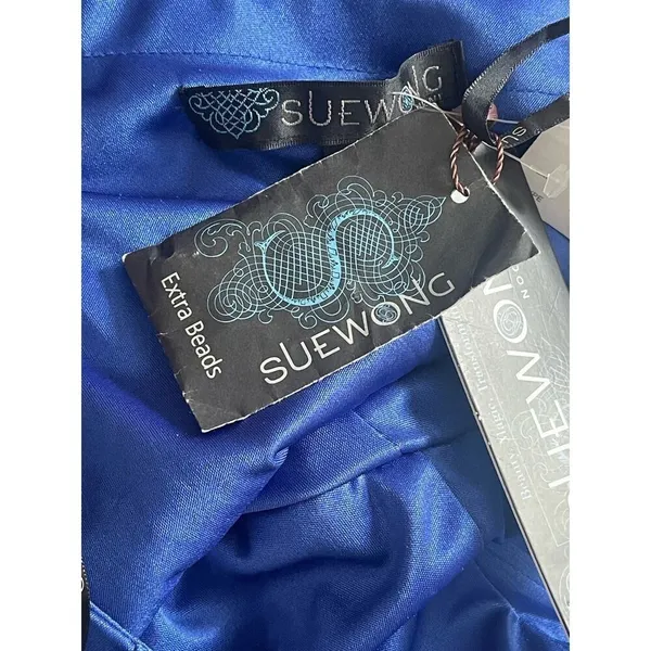 New Sue Wong Beaded One Shoulder Dress - Image 8