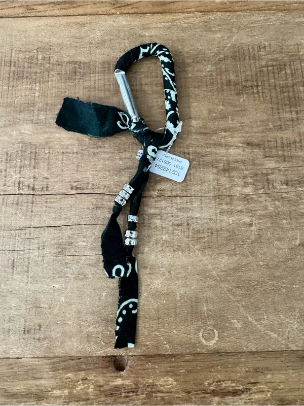NWOT Free People Bandana Carabiner Bag Charm ~ Dark Green ~ Sold Out! - Image 4