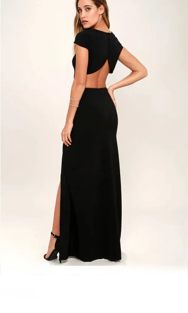 Lulu’s Conversation Black Cutout Maxi Dress  - Image 2