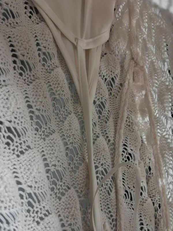 Olive & Oak Cream Cable-Knit Maxi Dress - Image 7