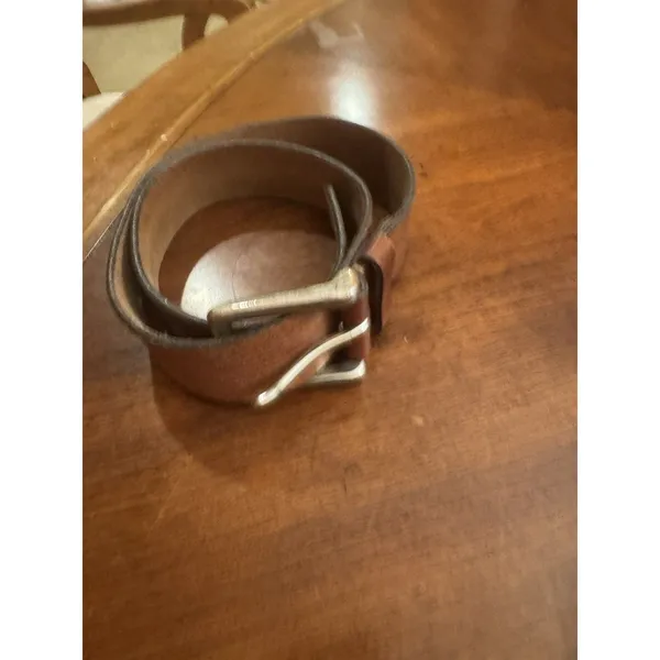Vera Pelle Leather Belt Italian Brown Sz 32 - Image 3