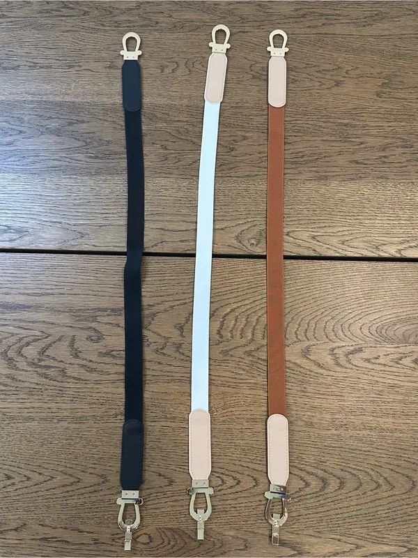 Shein Lot Of 3 Elastic Metal Clasp Belts One Size - Image 3