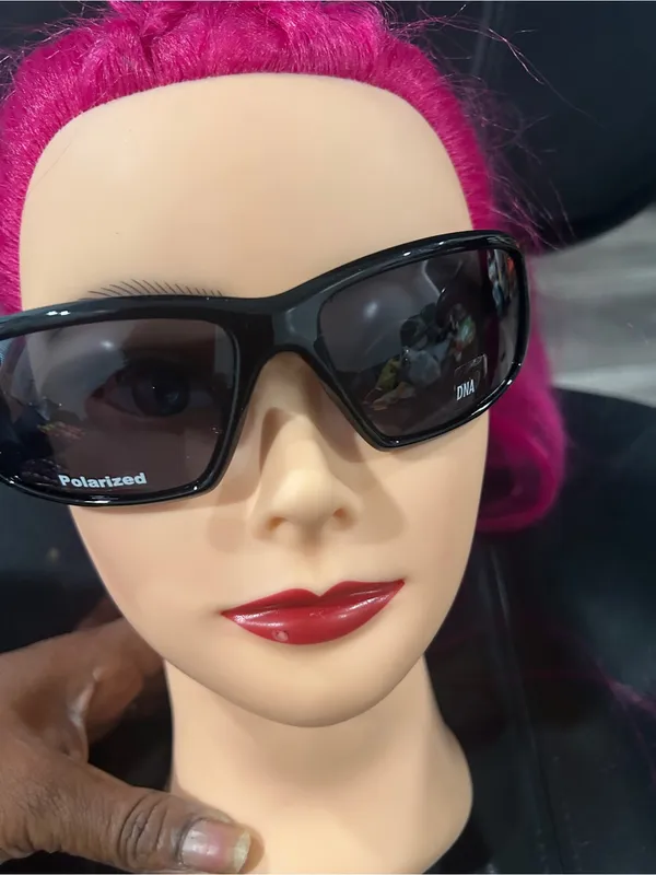DNA BY M Polarized Black Wrap Sunglasses NWT - Image 7