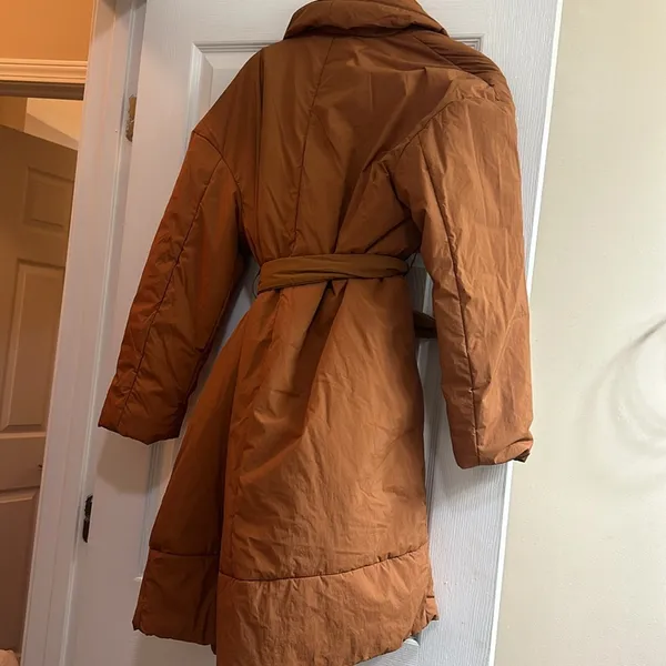 Target  Wrap Puffer Brown Jacket - Image 2